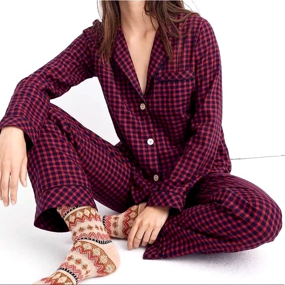 Madewell Other - NWT Madewell Bedtime Cotton Gingham Check Plaid Pajama Top | XXL
